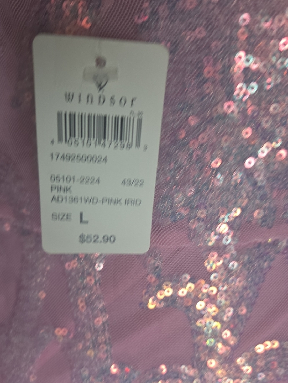 Windsor Pink Sequin Spaghetti-Strap Mini Dress - Picture 5 of 5